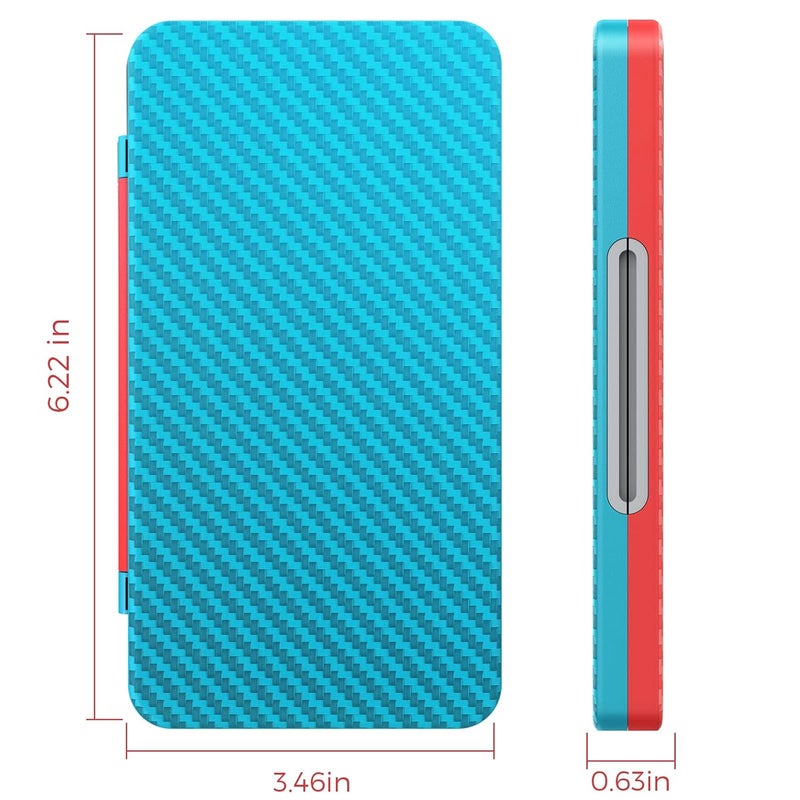 HEIYING Game Card Case for Nintendo Switch 2(2025)/ Switch OLED / Lite,Carbon Fibre Surface Processes Design Memory Storage Holder with 24 Game Card Slots and 24 Micro SD Cards Slots - Image 5